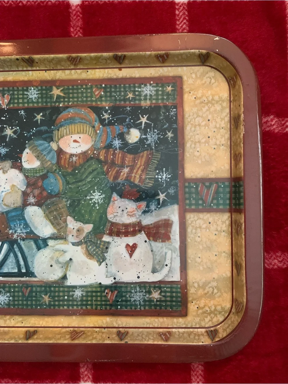 Vintage Susan Winget Collectibles Metal Rectangular Tray